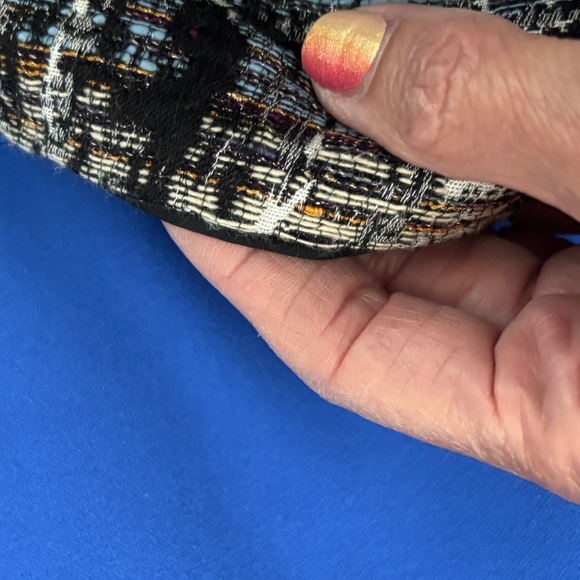 J Crew Gilded Tweed Mini Skirt - Blue/Black/White Size 4 - Picture 10 of 10